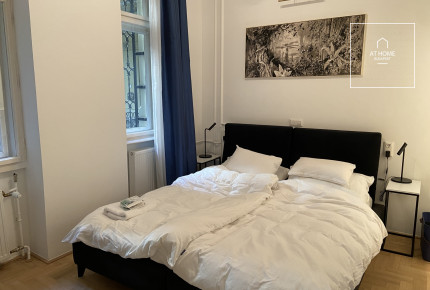 A two-bedroom premium apartment is available for rent in District V of Budapest, in Lipótváros.