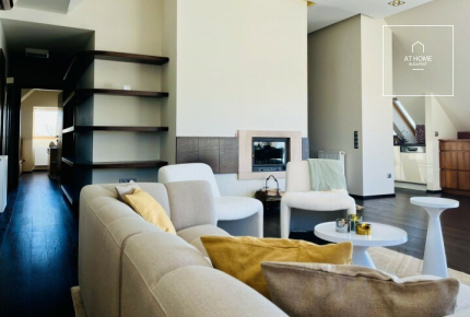 A three-bedroom premium apartment with a panoramic view for rent in Budapest, District II, Törökvész.