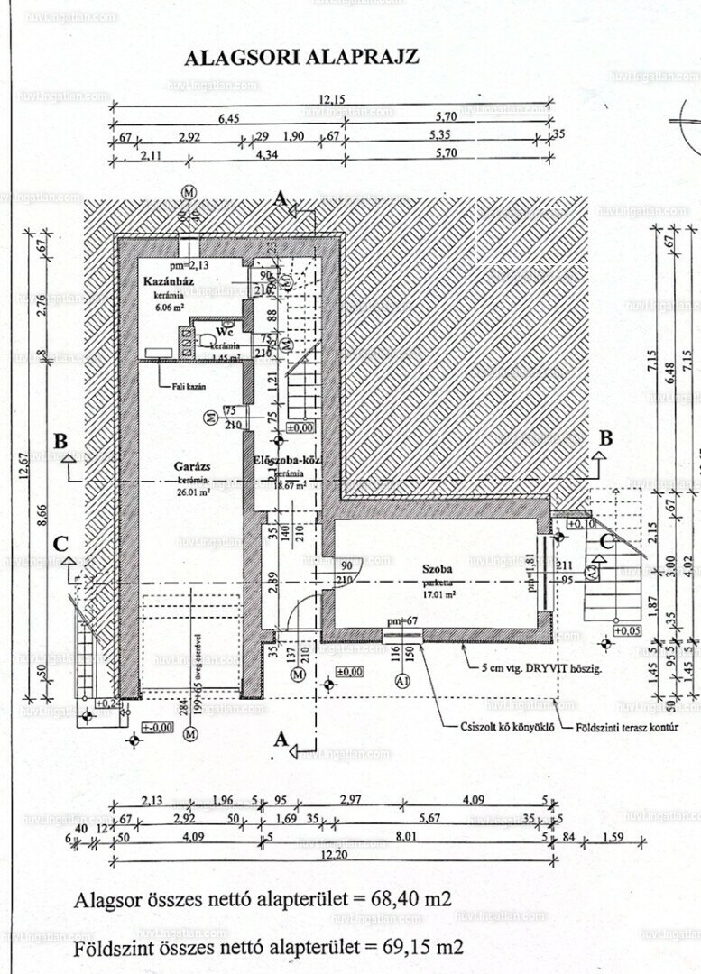 Furnished detached house for rent in Budapest II/A district