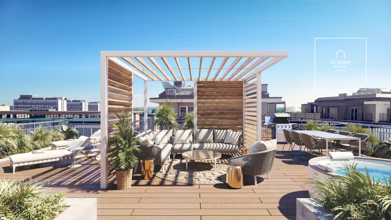 A newly built penthouse apartment for sale in Budapest, District XIII, Lőportárdűlő.