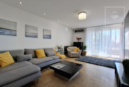 In the 2nd district of Budapest, in Rézmál, 85 sqm apartment with a terrace for rent with a panoramic view of the city.