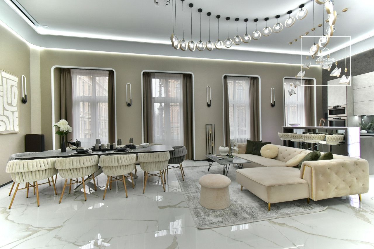 Renovated 3-Bedroom Apartment with Balcony in District V, Downtown