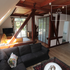 Charming rooftop apartment in villa for rent 2nd district Törökvész