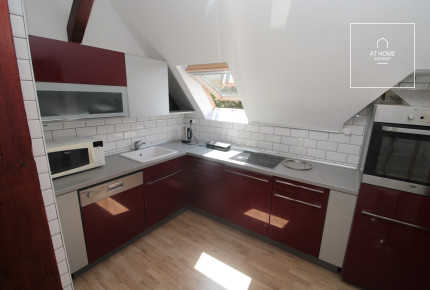 Charming rooftop apartment in villa for rent 2nd district Törökvész