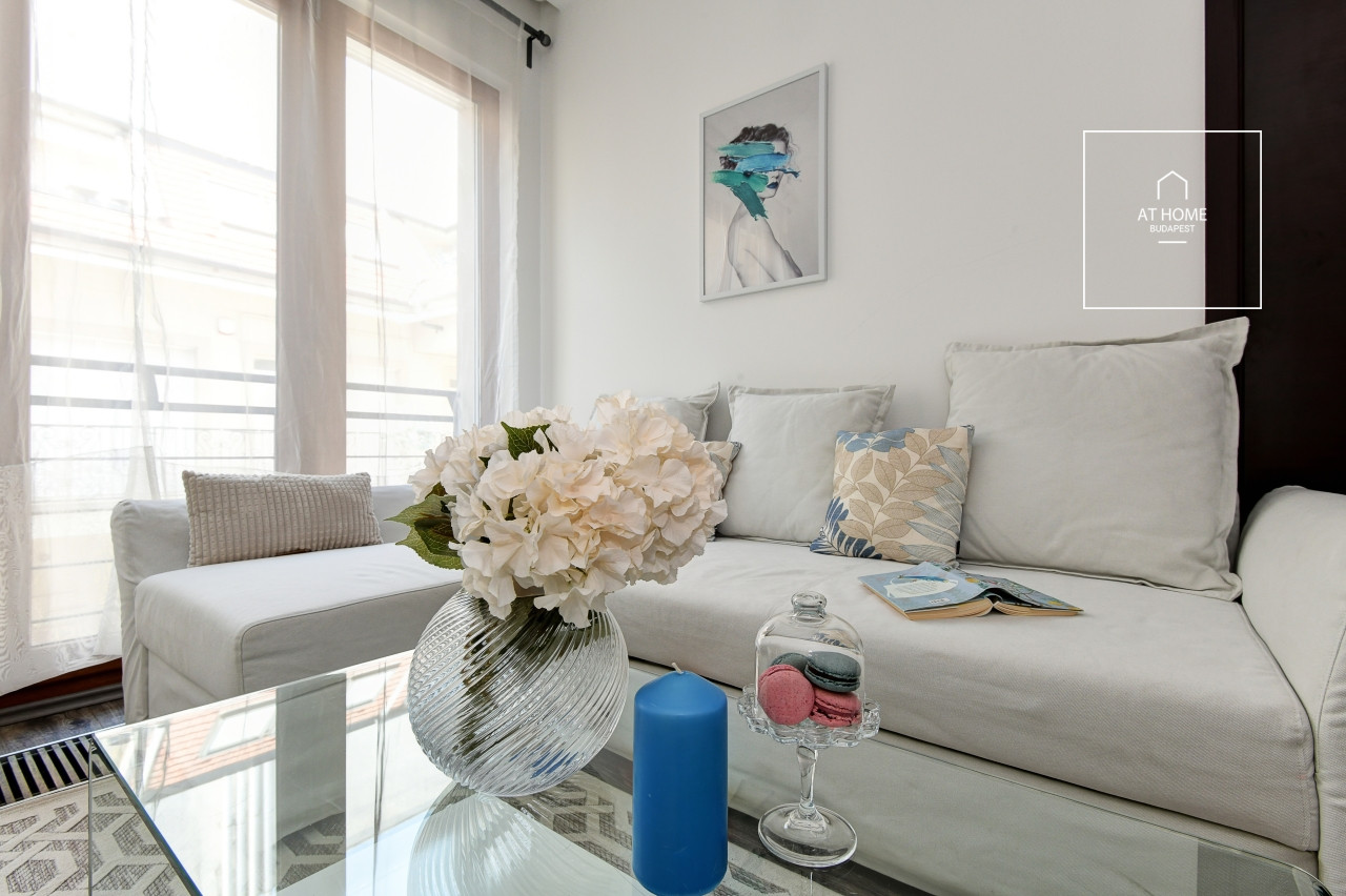One-bedroom apartment with a balcony in District VI, Terézváros