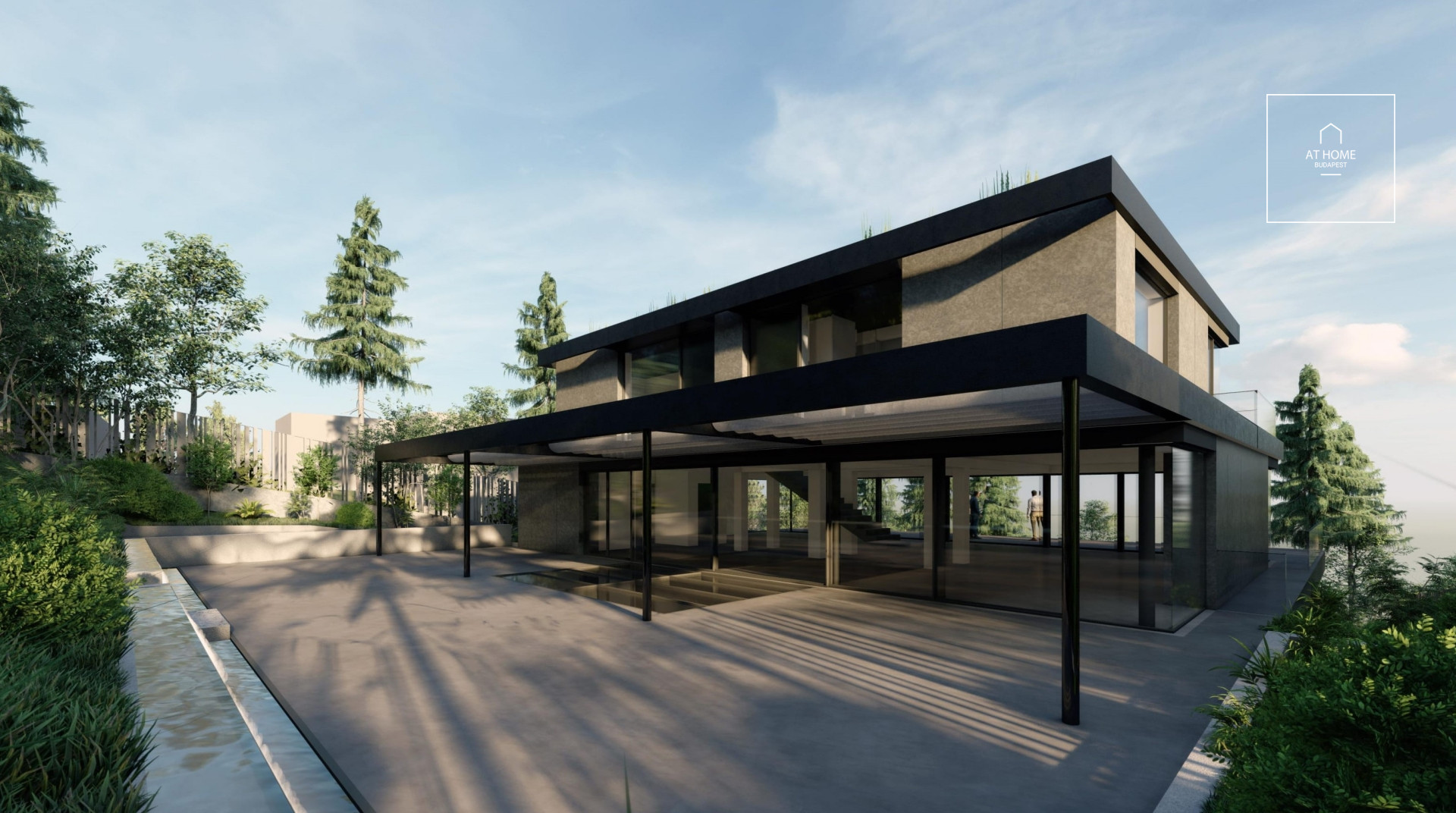 Newly-built minimal style family house for sale, Budapest, district 12.