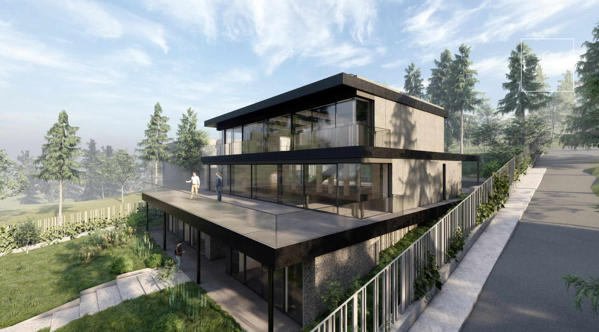 Newly-built minimal style family house for sale, Budapest, district 12.