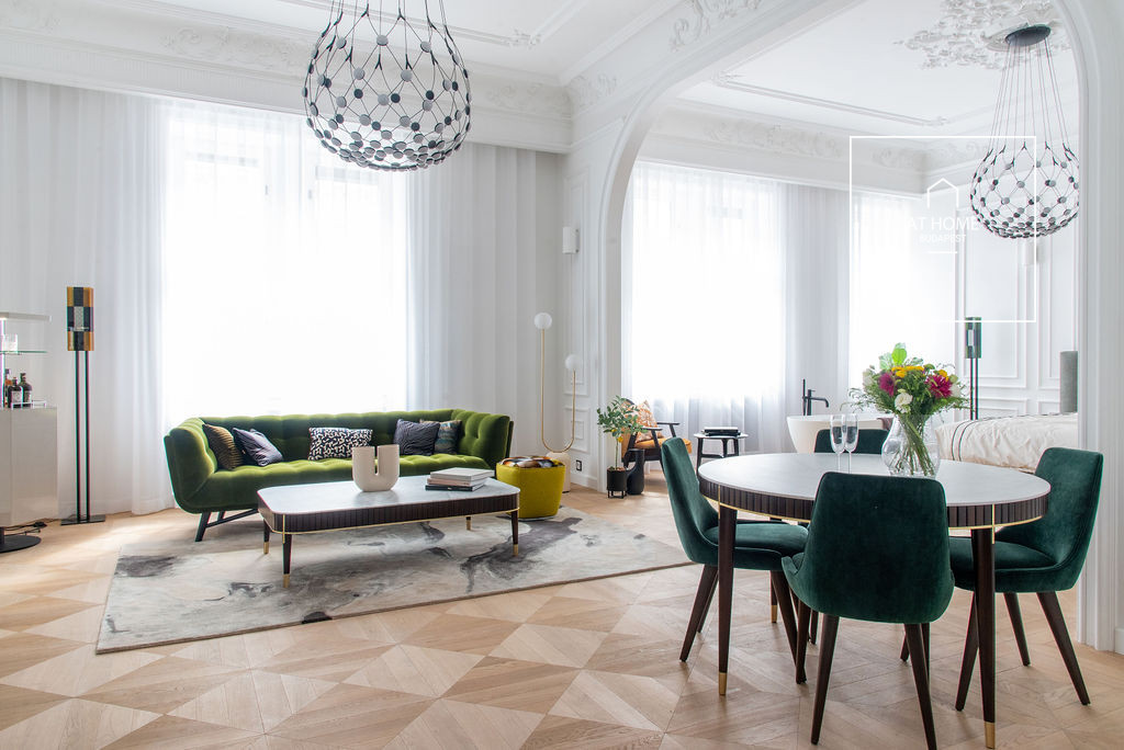 Elegant two-bedroom apartment is for sale in Budapest 6th district, next to Opera House