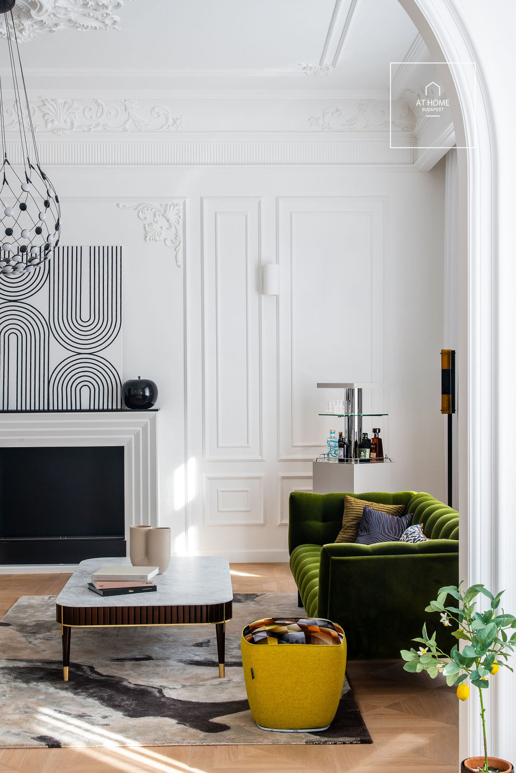 Elegant two-bedroom apartment is for sale in Budapest 6th district, next to Opera House