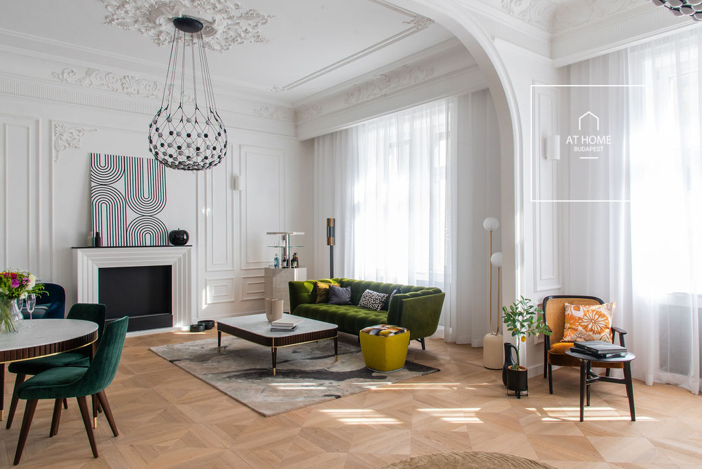 Elegant two-bedroom apartment is for sale in Budapest 6th district, next to Opera House