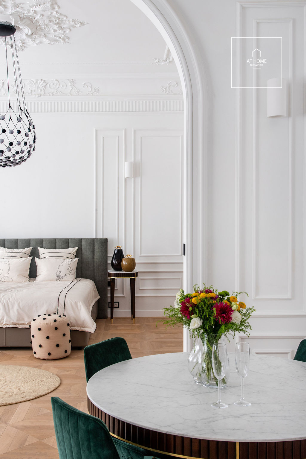 Elegant two-bedroom apartment is for sale in Budapest 6th district, next to Opera House