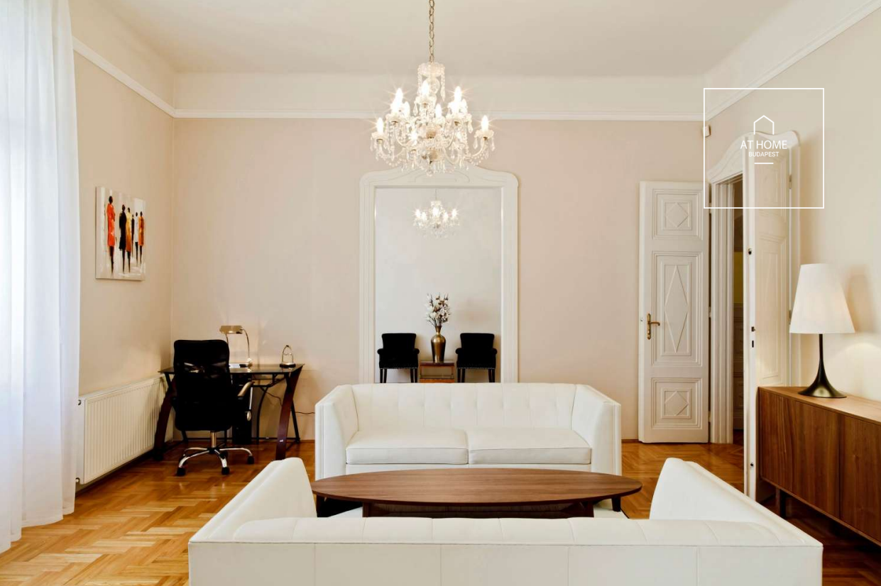 Exclusive 99 sqm two-bedroom apartment with a 3 sqm balcony in Budapest’s 6th District