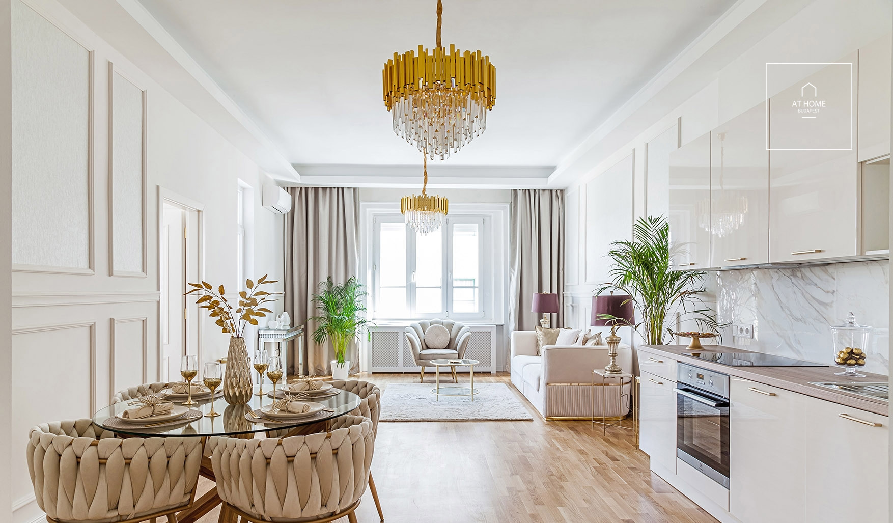 Panorámás két hálószobás prémium lakás kiadó Budapest II. kerület Víziváros