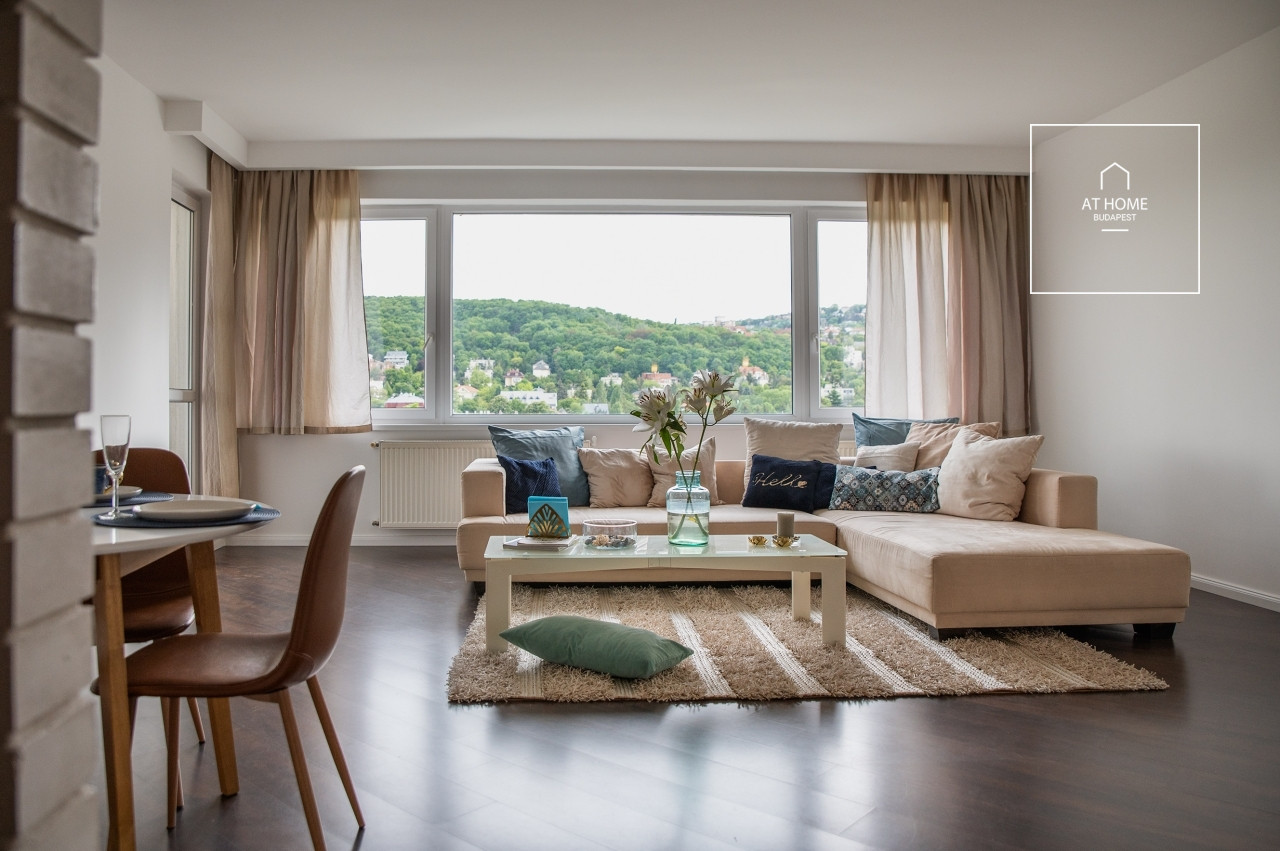 Premium two-bedroom apartment with panoramic views in the 2nd district, Törökvész, Budapest