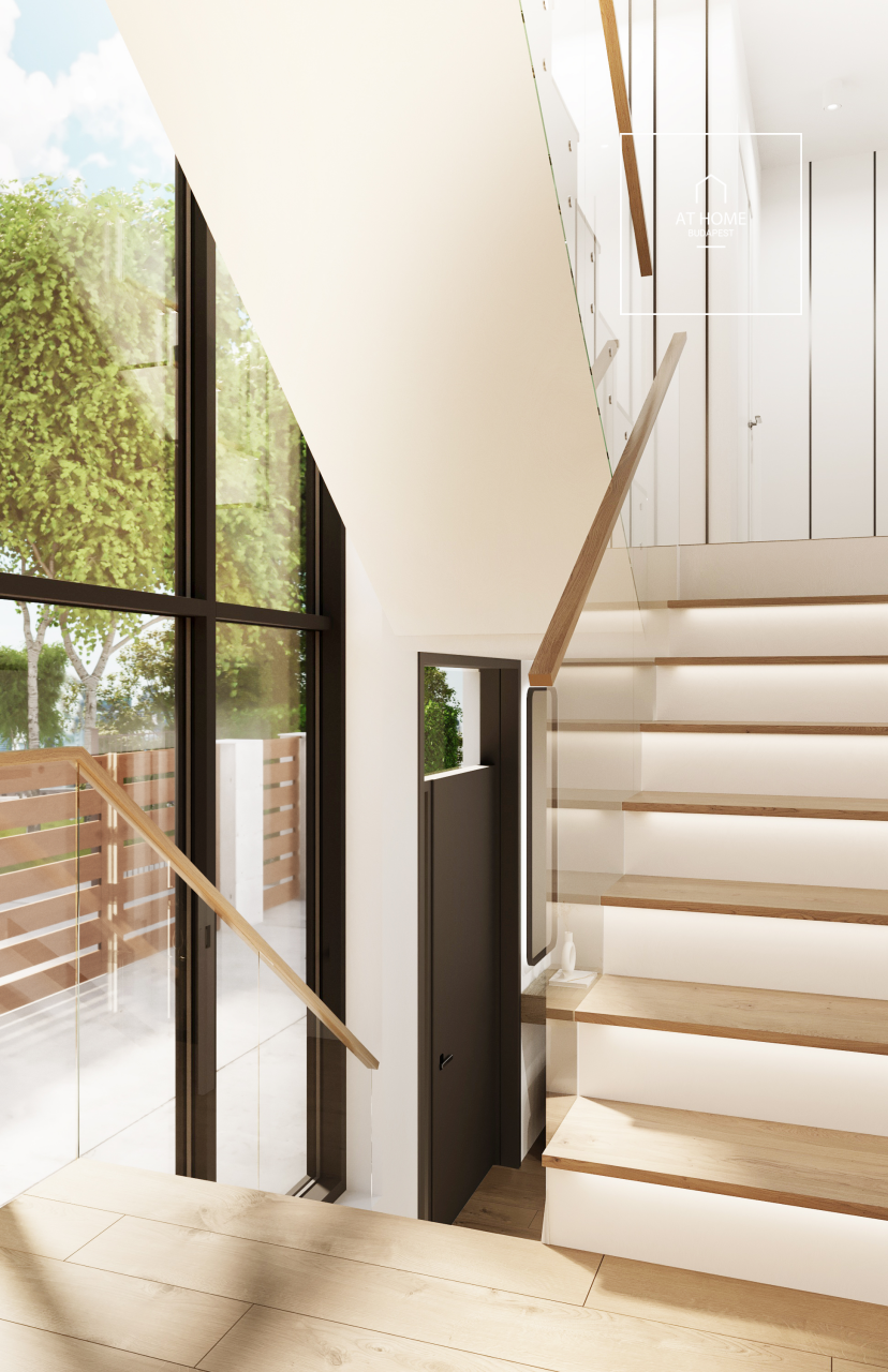 Newly built 141 sqm three-storey semi-detached house for sale in District II/A, Remetekertváros