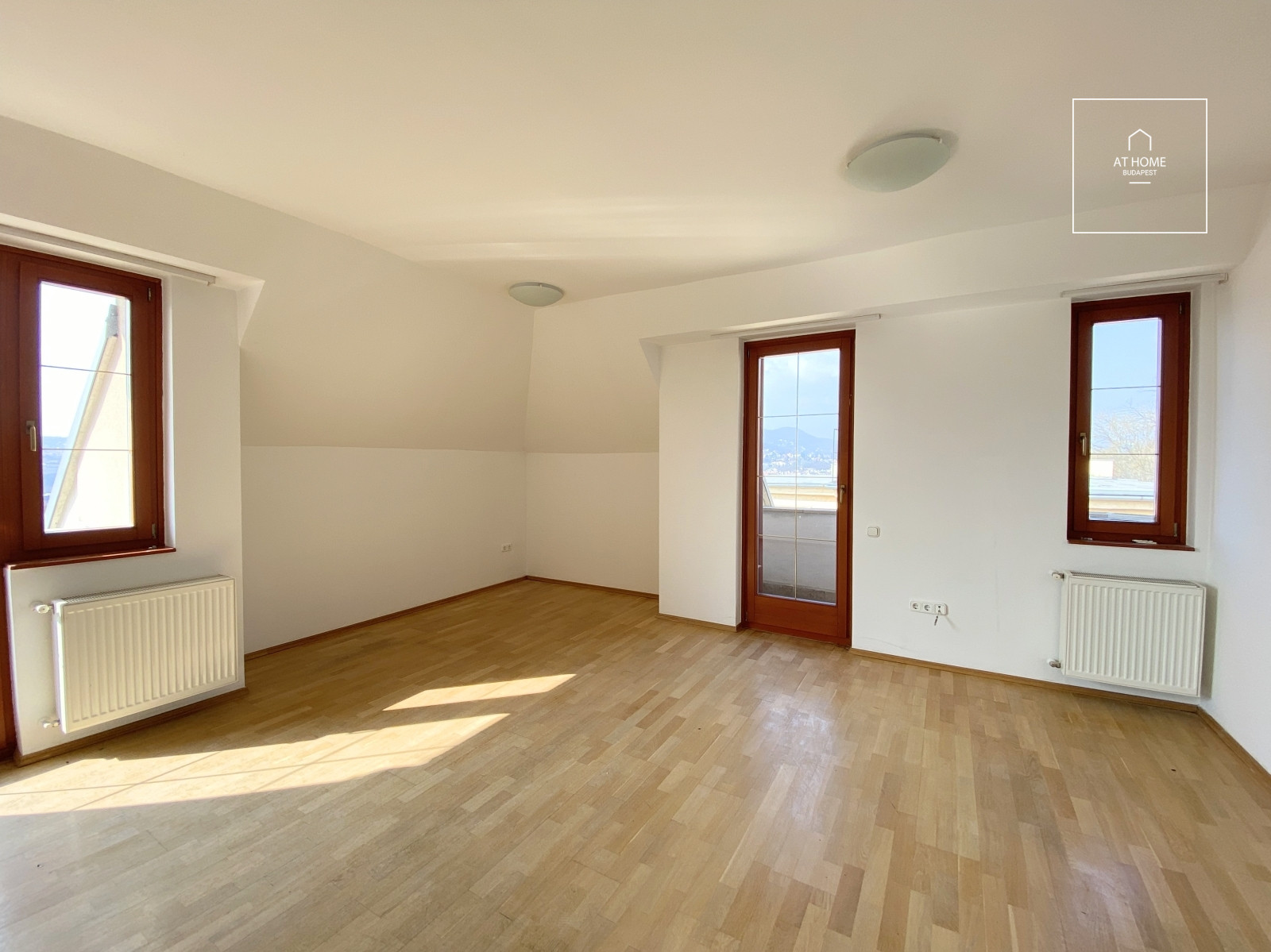 Spacious 82 sqm attic apartment with two bedrooms and terraces offering panoramic views in Budapest’s 1st district