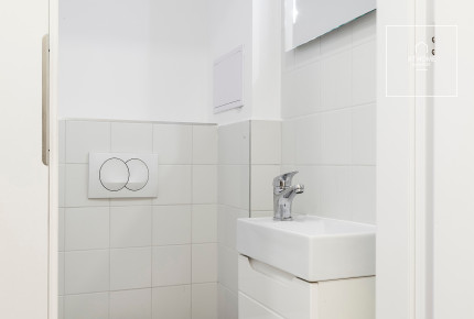 2 bedroom newly renovated and furnished, luxury apartment for rent in the 7th district of Budapest with a big 74sqm corner terrace and fantastic city view.
