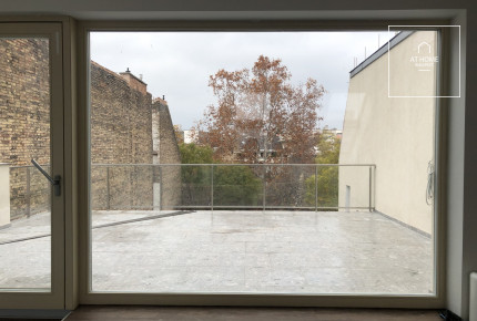 Newly built one-bedroom apartment for rent, with 41 sqm terrace in Budapest 6th district,  Diplomatic Quarter