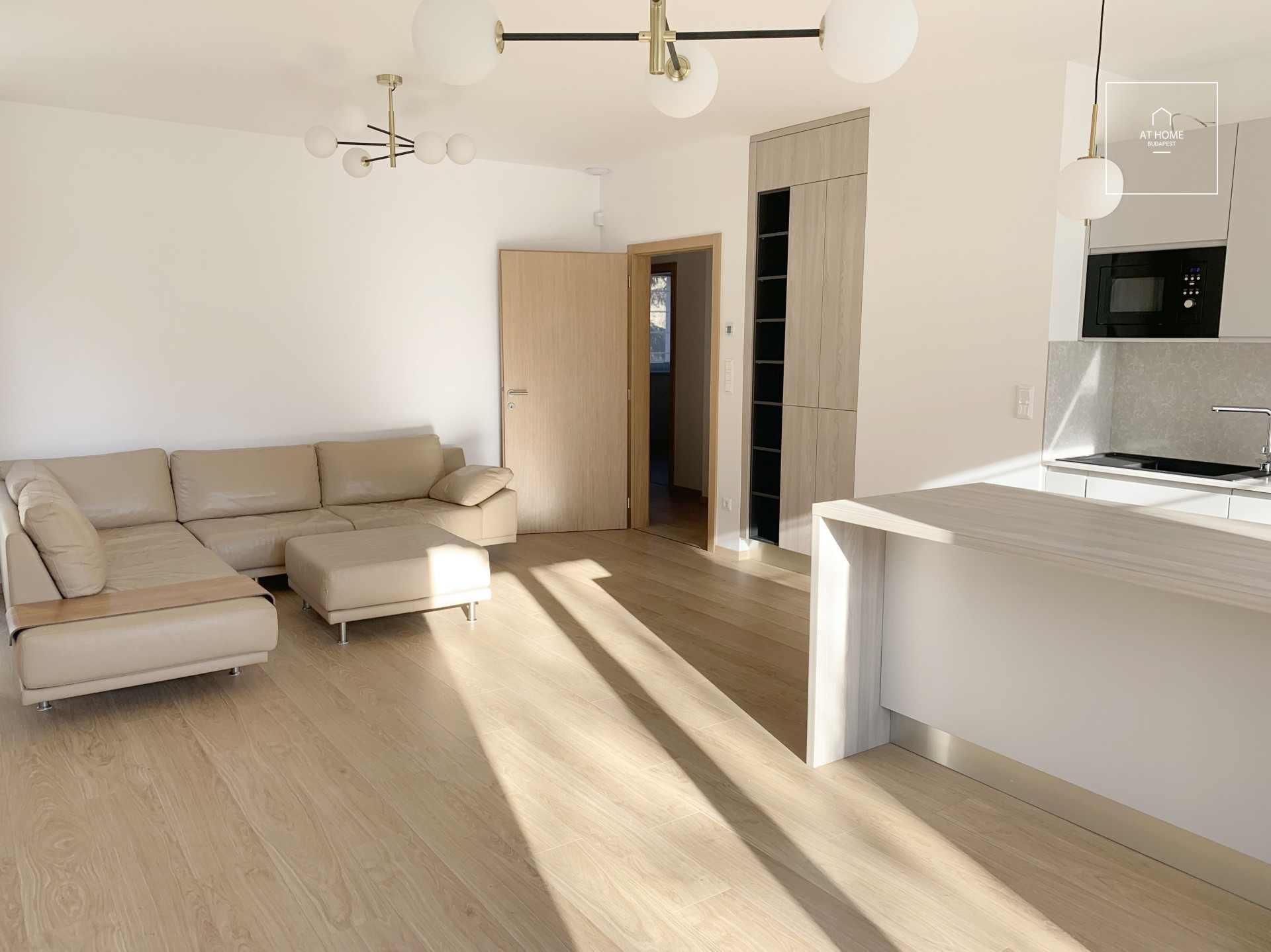 Newly built 3-bedroom apartment with garden connection for rent in Budapest II. district
