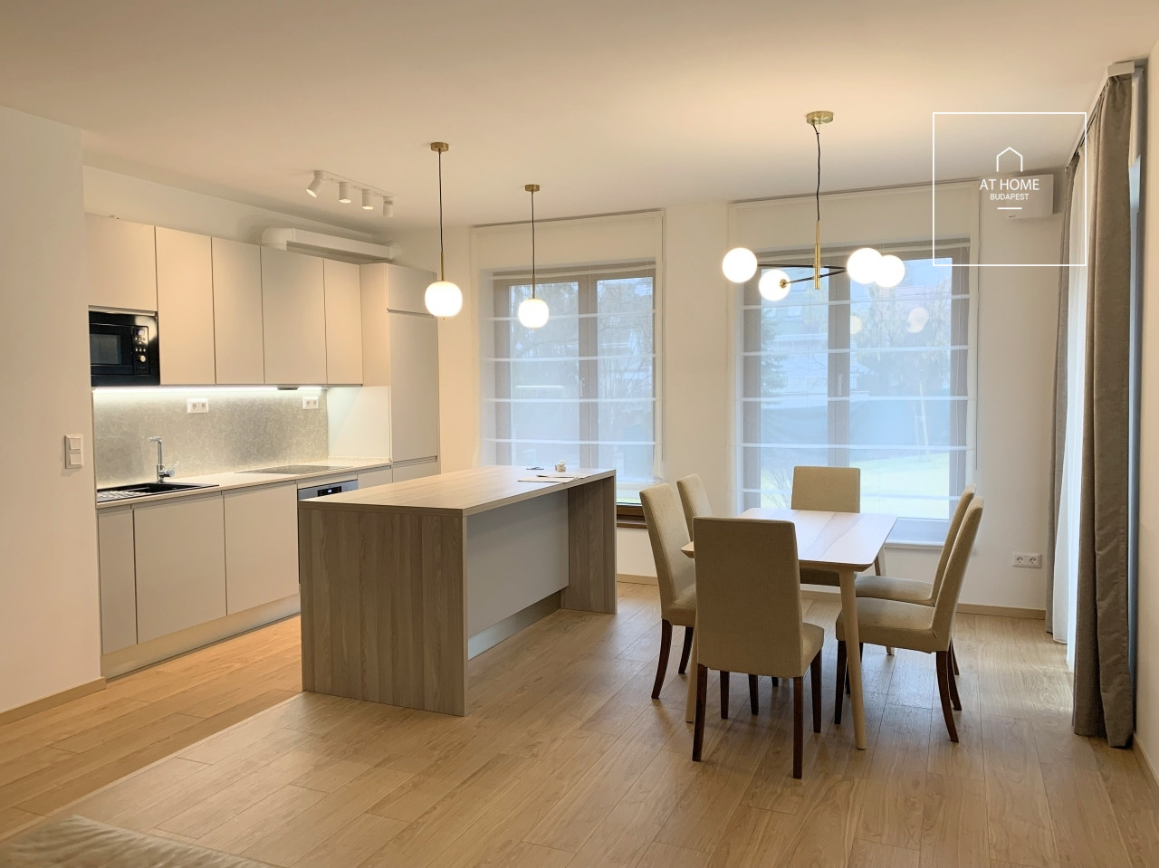 Newly built 3-bedroom apartment with garden connection for rent in Budapest II. district