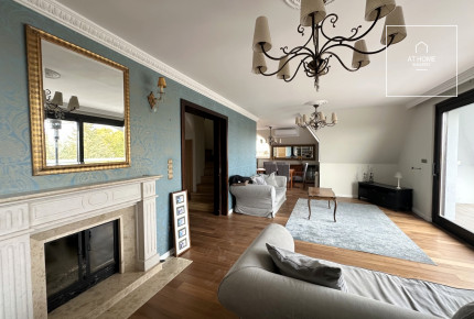 Spacious, Duplex Apartment with Panoramic View for Rent on Istenhegy – Private Garden and Sauna