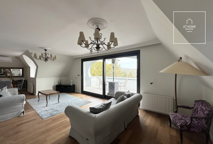 Spacious, Duplex Apartment with Panoramic View for Rent on Istenhegy – Private Garden and Sauna