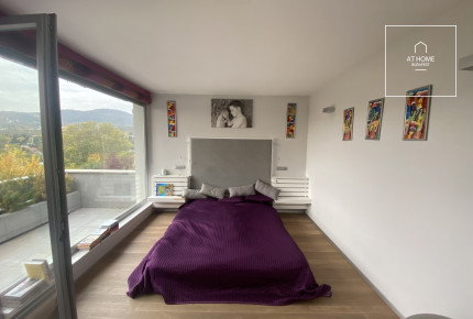 Panoramic 3-bedroom duplex apartment for rent in District II., Törökvész