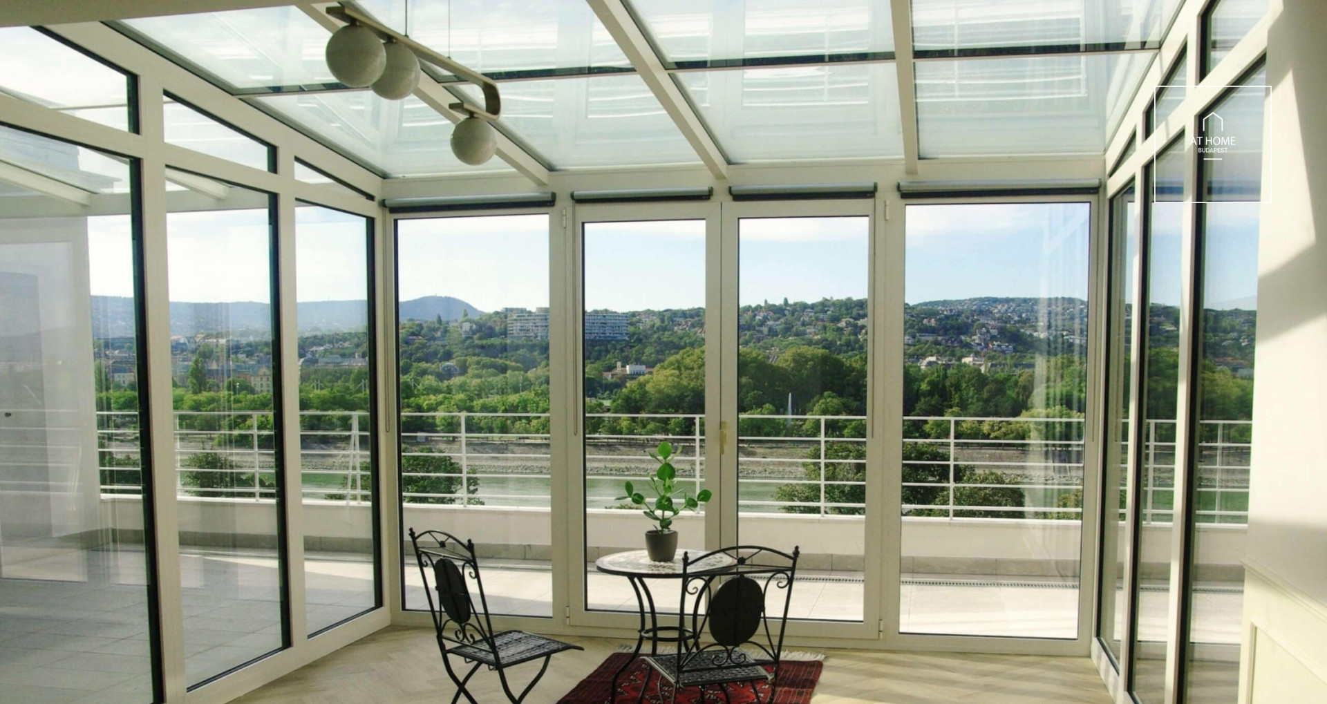 Panoramic two-bedroom penthouse with winter garden and concierge  services in District 13