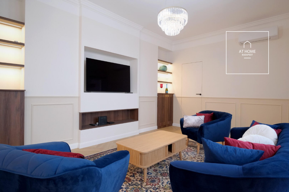 Panorámás, 2 hálószobás penthouse lakás télikerttel, prémium szolgáltatásokkal Újlipótvárosban