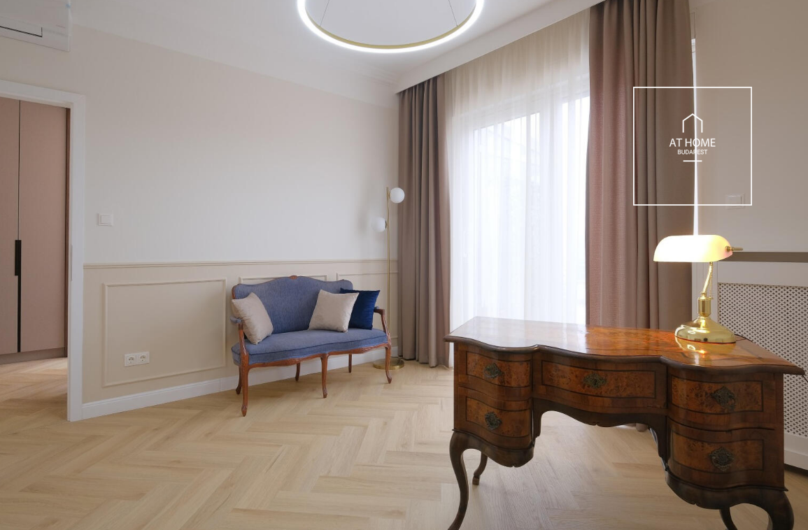 Panorámás, 2 hálószobás penthouse lakás télikerttel, prémium szolgáltatásokkal Újlipótvárosban