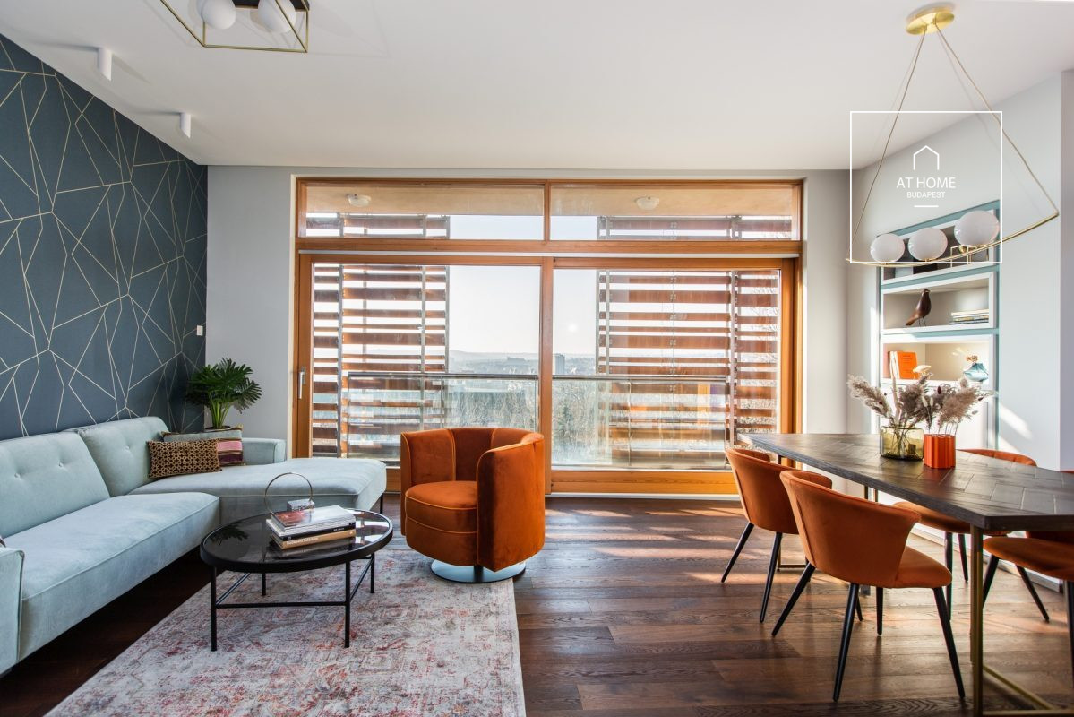 Panorámás 2 hálószobás lakás 30nm-es terasszal a Gellérthegyen
