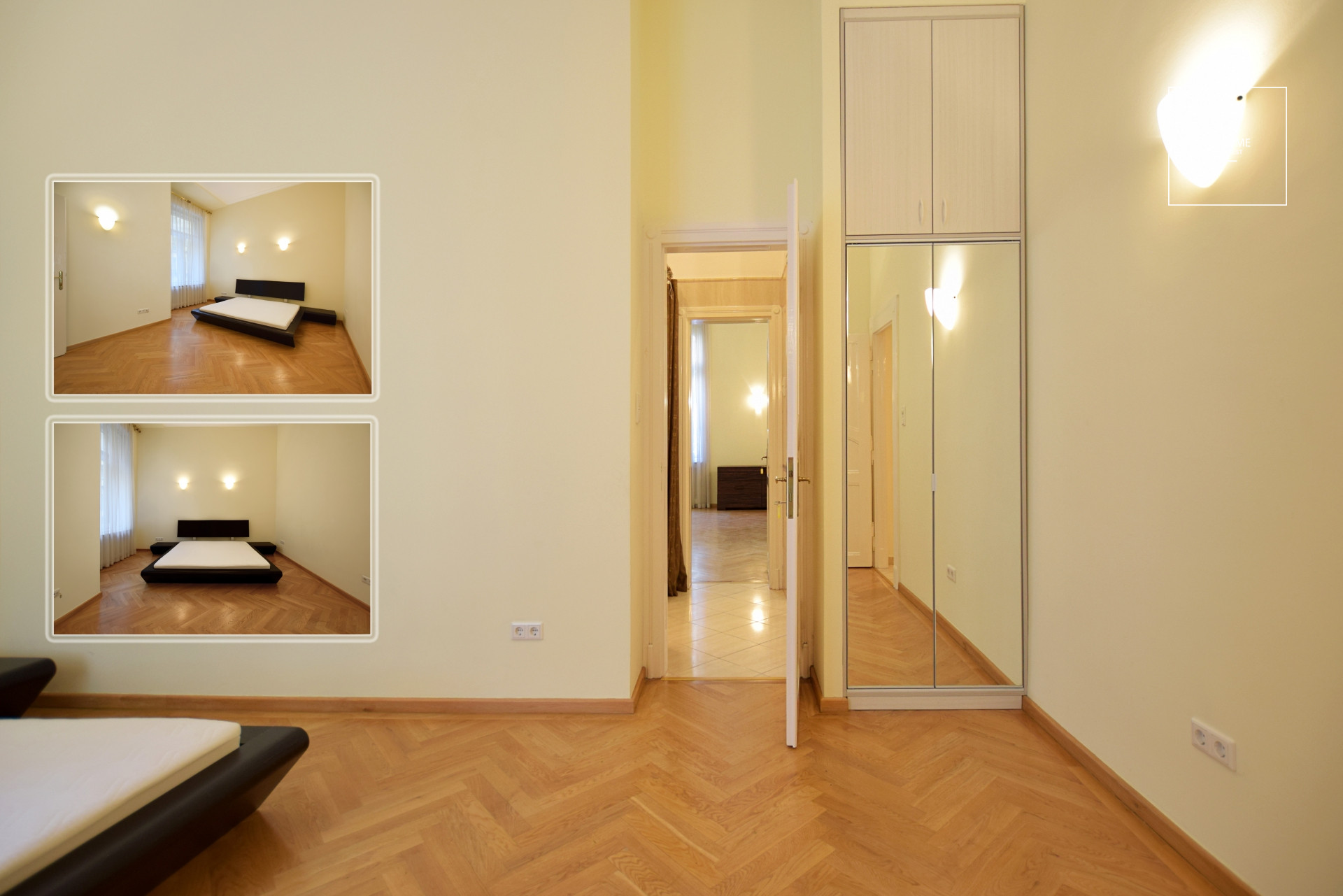 Three-bedroom apartment with a balcony near Parliament