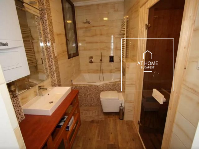 Elegant, fully furnished apartment with a built-in infrared sauna in District VI