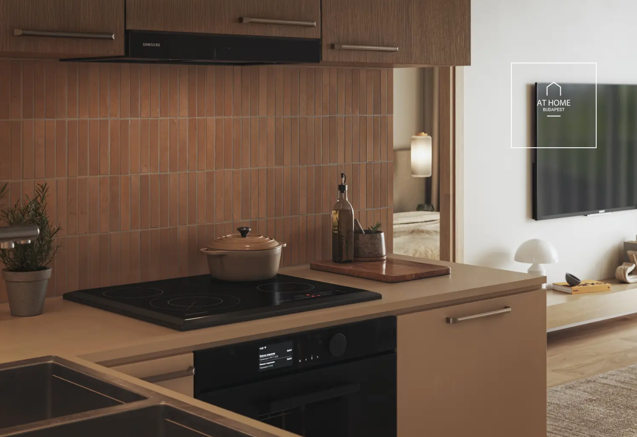 Newly built panoramic studio apartment with terrace in Hévíz