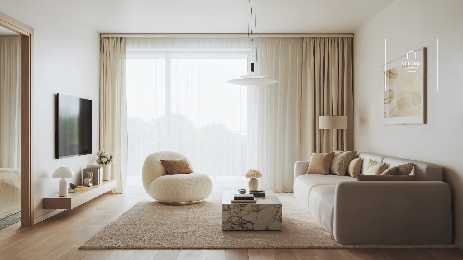 Newly built 1-bedroom apartment with panoramic views and terrace in Hévíz