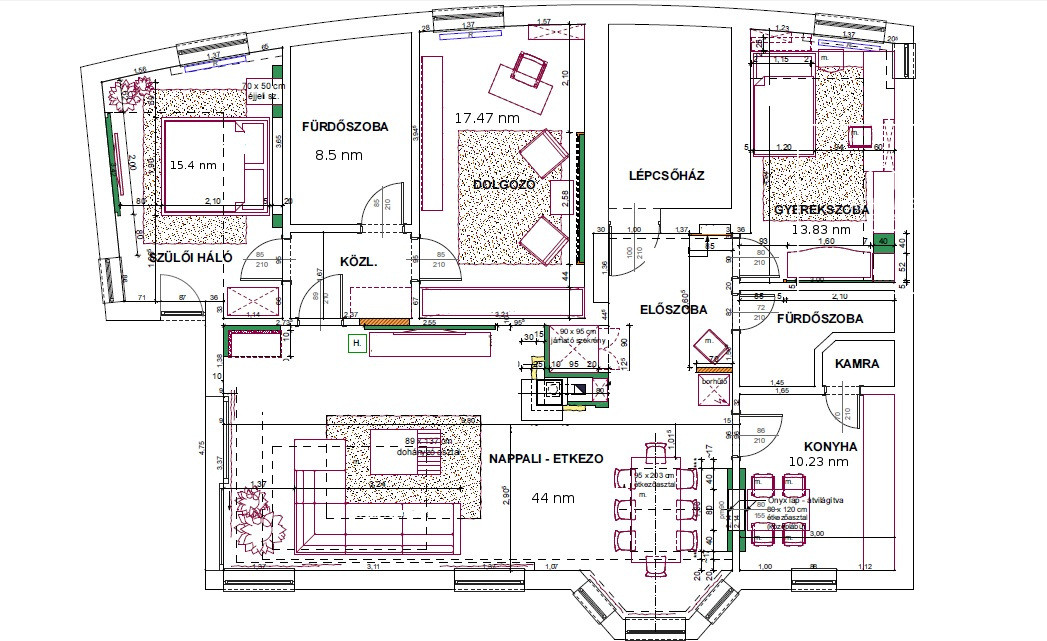 3 bedroom luxury apartment for rent in the II. district