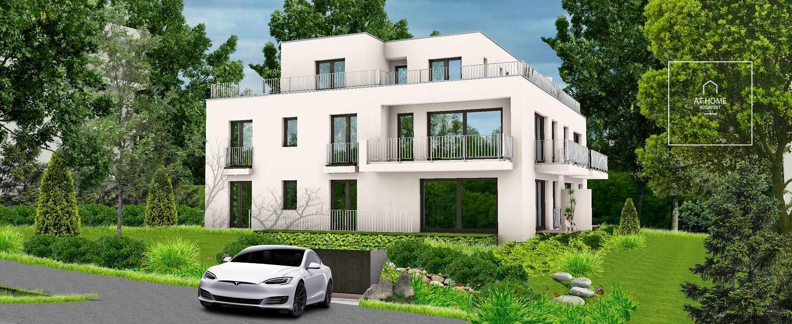 Newly built 173 sqm duplex, 4-bedroom apartment with a terrace in District XII