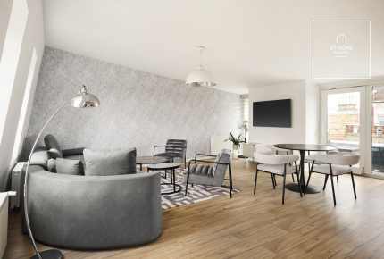 3-bedroom luxury penthouse apartment for rent in Budapest VI. district