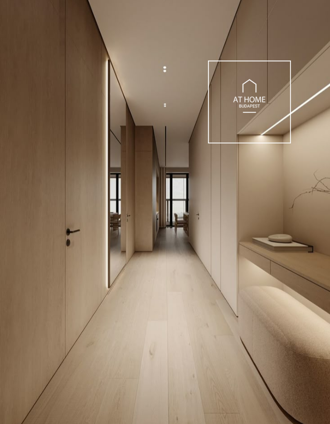 Bright 81 sqm Nnewly-built Apartment with City Panorama and Garden Access in District II