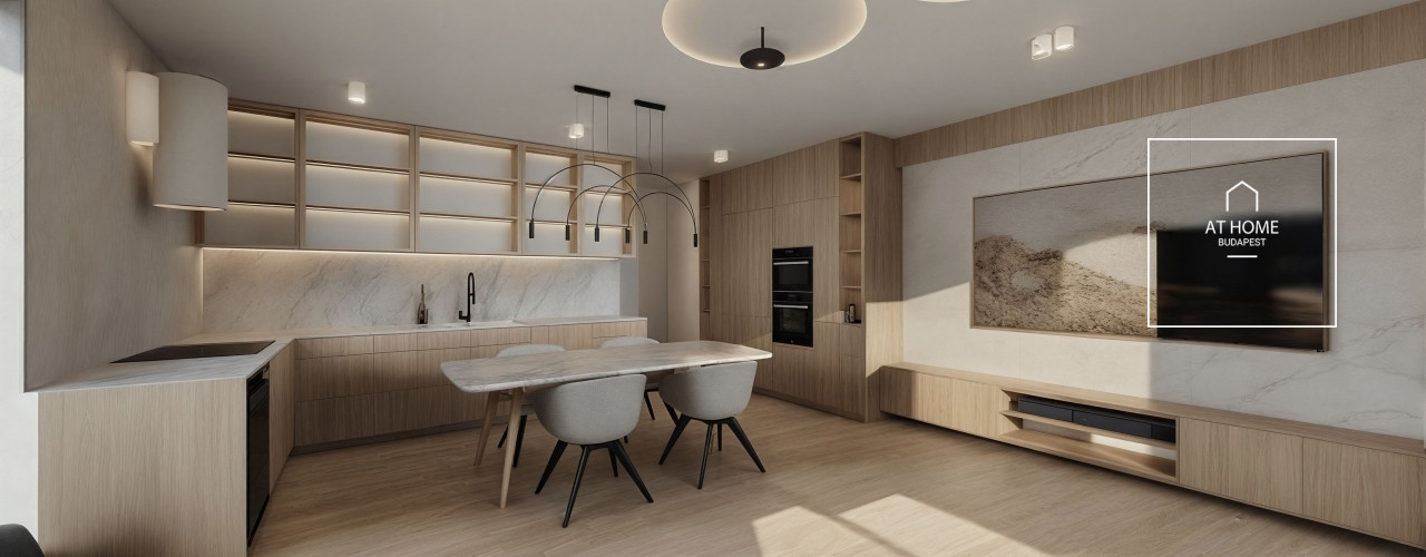 Bright 81 sqm Nnewly-built Apartment with City Panorama and Garden Access in District II