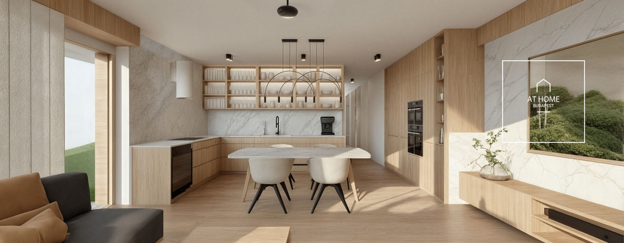 Bright 81 sqm Nnewly-built Apartment with City Panorama and Garden Access in District II