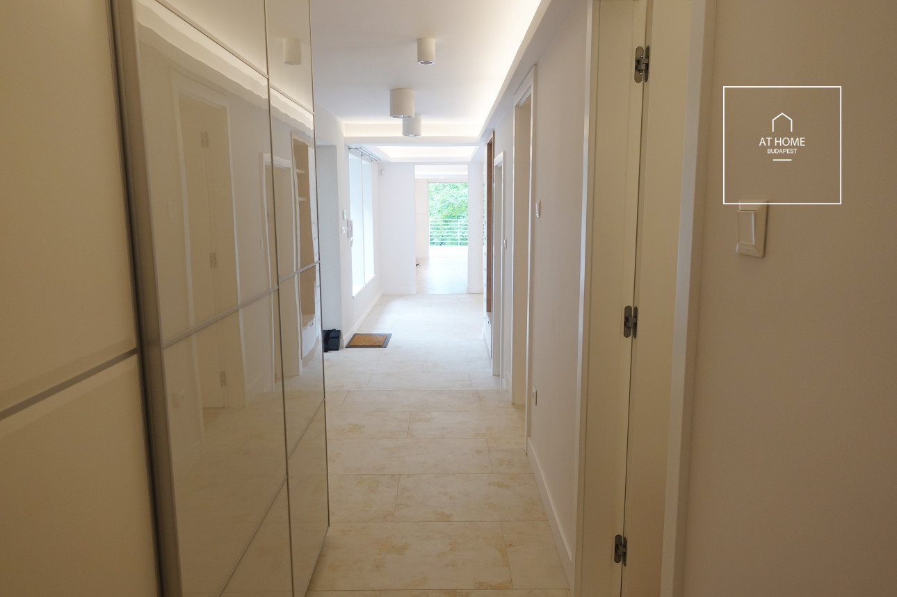 Luxury apartment with 3 bedrooms, a terrace, and a private garden in District XII