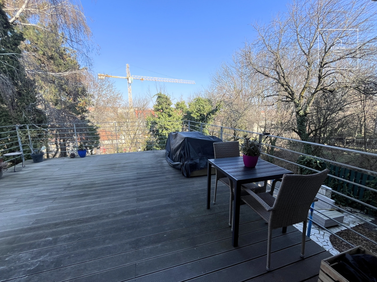 Luxury apartment with 3 bedrooms, a terrace, and a private garden in District XII