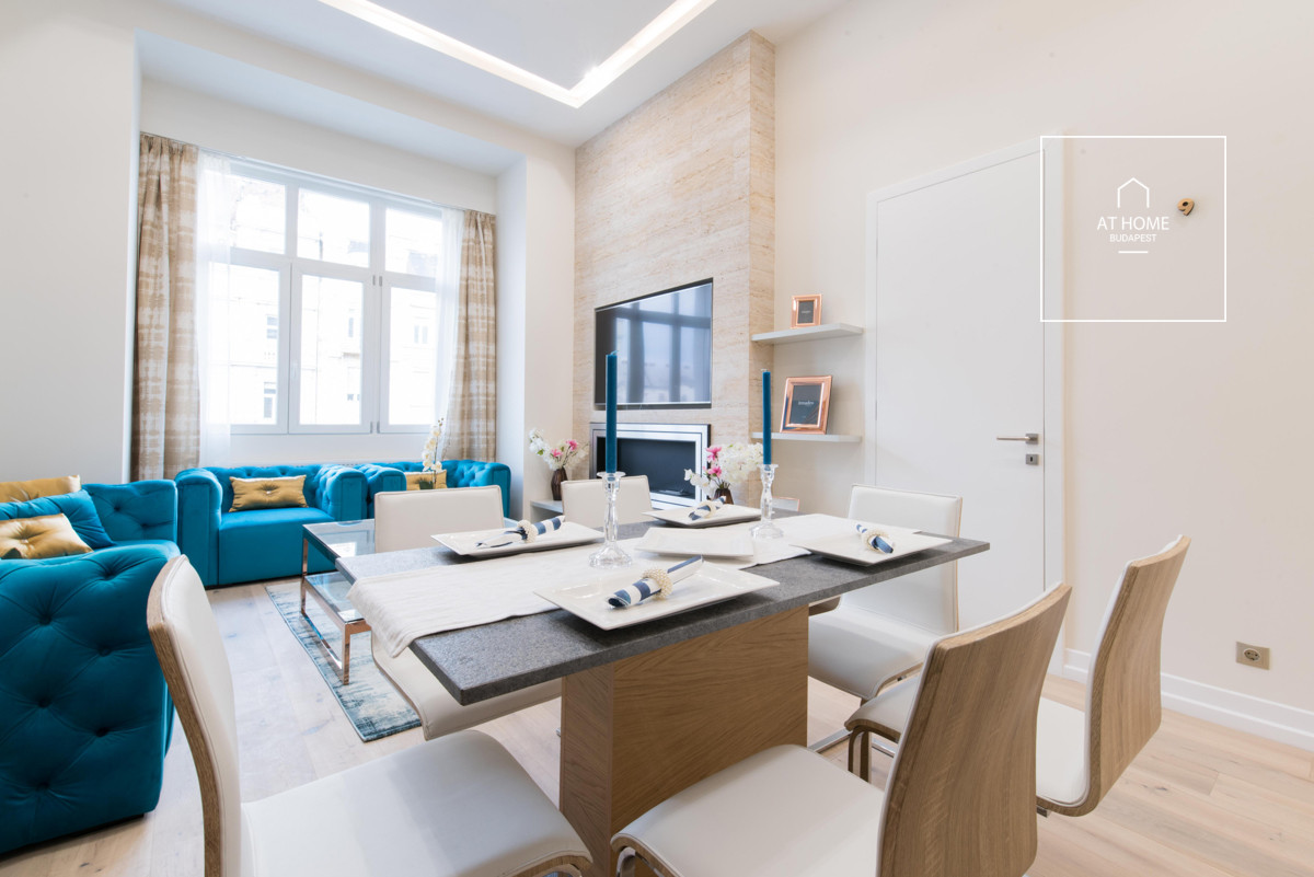 Premium apartment for sale in the heart of Budapest’s 5th district, in Lipótváros.