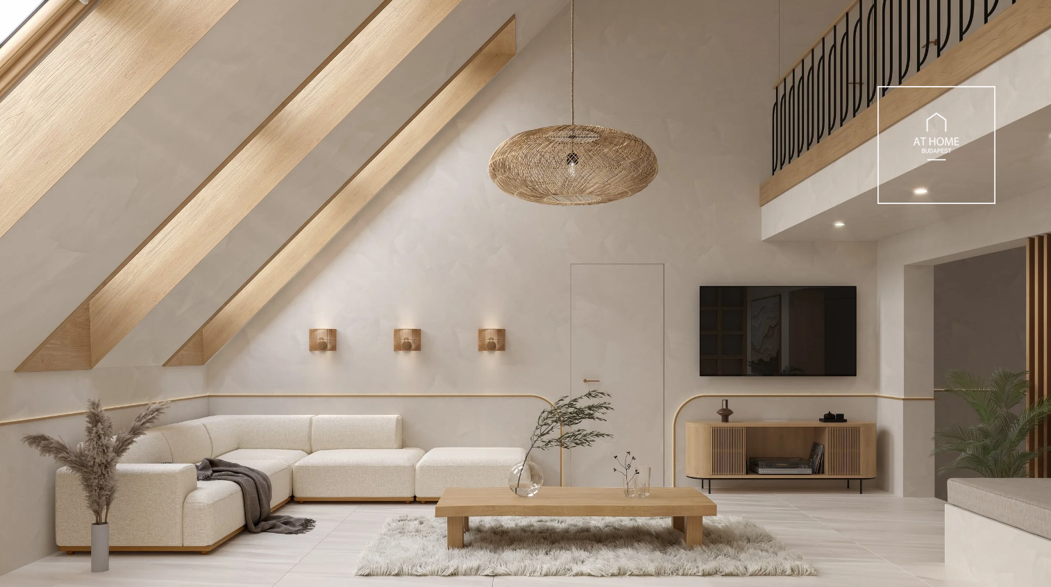 Newly built 150 sqm duplex apartment with three bedrooms and a 35 sqm terrace in the city center