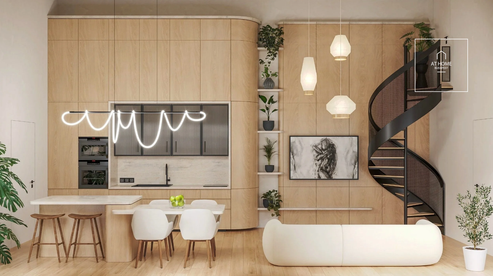 Newly built, premium three-bedroom apartment with a terrace in downtown Budapest