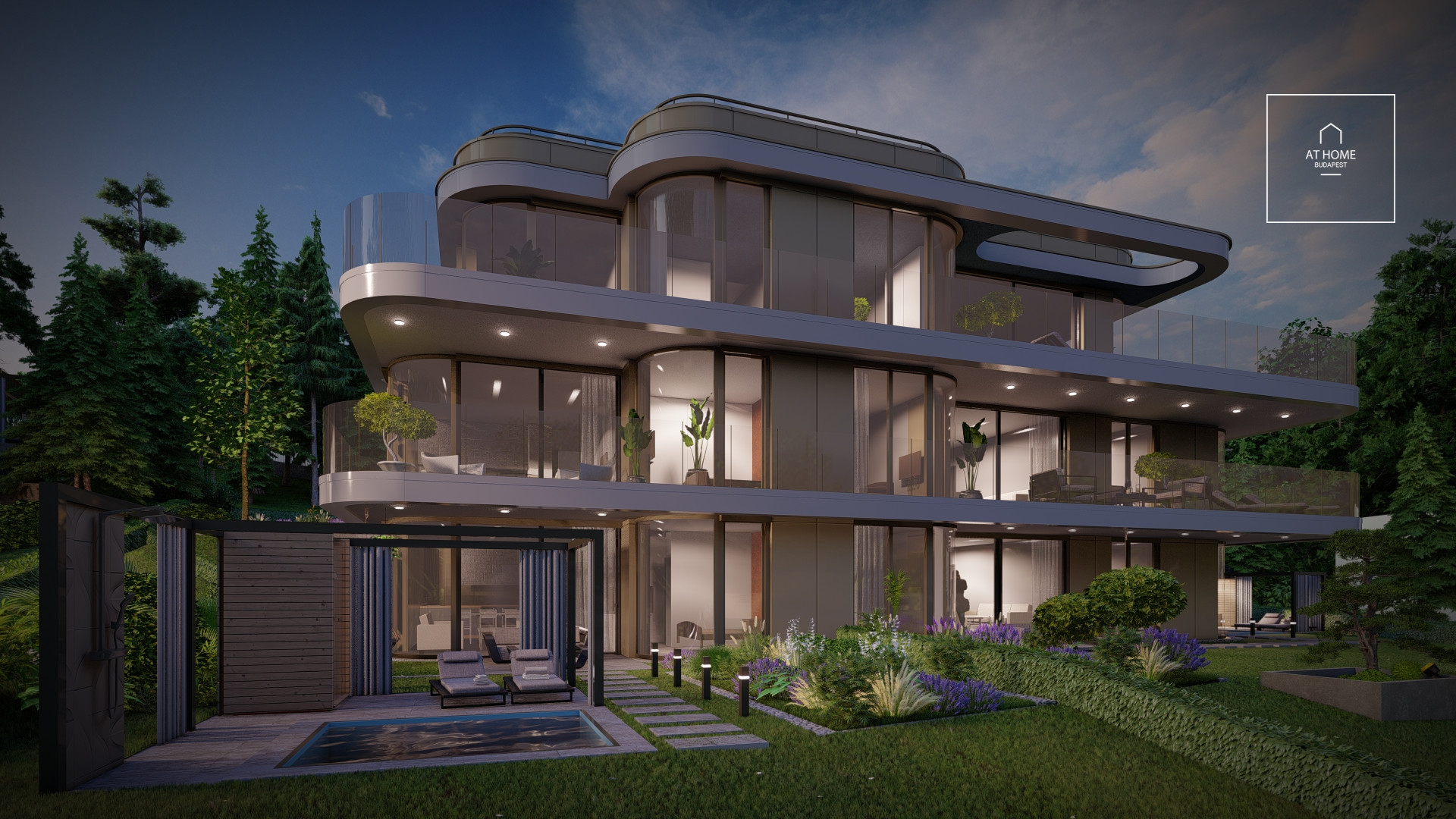 Newly-built luxury apartment with pool is for sale Törökvész, 2nd district, Budapest