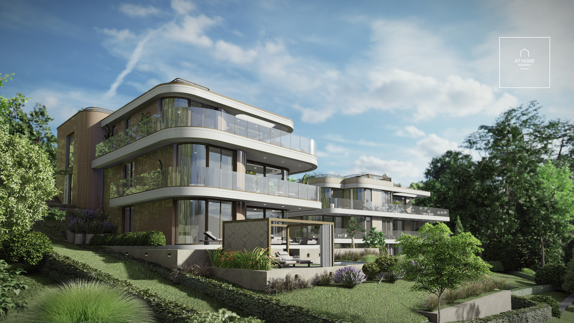 Newly built premium first-floor apartment with private garden and swimming pool in the 2nd District, Törökvész