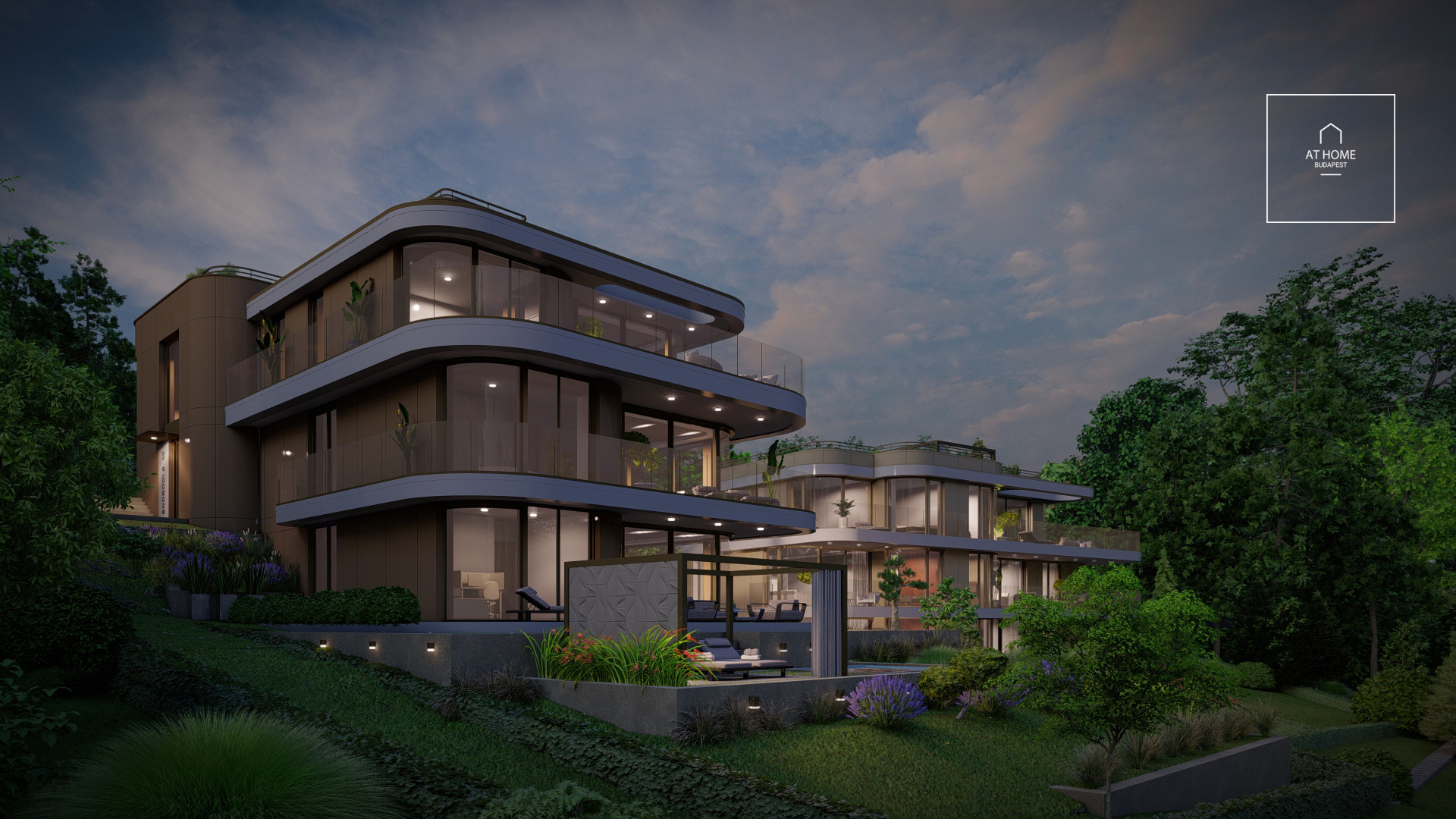 Newly built premium apartment for sale with private garden and swimming pool in the 2nd District, Törökvész