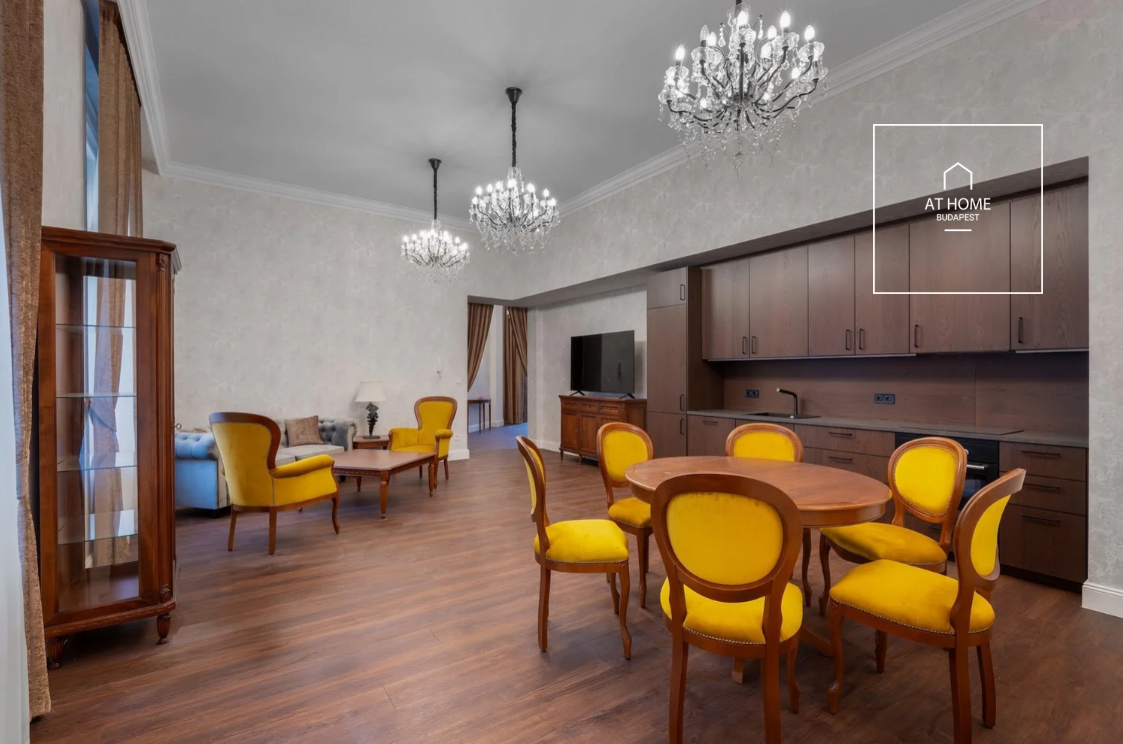 Exclusive 126 sqm panoramic apartment with 2 bedrooms in Budapest’s 6th District